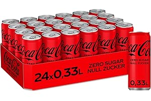 Coca-Cola Zero Sugar - koffeinhaltiges Erfrischungsgetränk mit originalem Coca-Cola Geschmack - null Zucker und ohne Kalorien