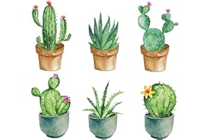 HOSHISEA Adesivi Murali Piante in Vaso, Decorazione Murale Verde, Adesivi Murali Decorativi, Adesivi per Finestre Decalcomanie da Muro, Decorazioni da Parete per Famiglie e Asili (Verde)