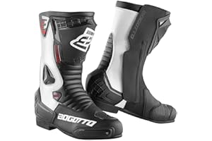 ‎BOGOTTO Bogotto Losail Motorradstiefel (Black/White,43)