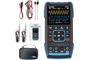 DewinLVD Oscilloscope, 2C53T Handheld Oscilloscope, Dual Channel 50MHz Bandwidth, 3-in-1 Digital Oscilloscope Multimeter Signal Generator, 250MS/s Sample Rate, 19999 Counts