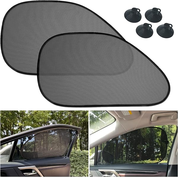 OSIFIT 2PCS Car Window Sun Shade, Car Side Window Sunshade, Blocks 99% of Harmful UV Rays, Sun and Glare Protection for