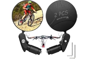 VALART 2 Pezzi Specchietto Bici HD Manubrio Specchietto Retrovisore Bici Regolabile Girevole Specchietti Bici per Accessori Bici Elettrica Specchietto Monopattino Elettrico Bicicletta Moto