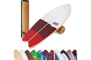 ‎BOARDERKING BoarderKING Indoorboard Wave - Balance Board für Indoor-Surfen und Skaten, Gleichgewichtsboard für NeuroMuscular Response Training, inkl. Schutzmatte