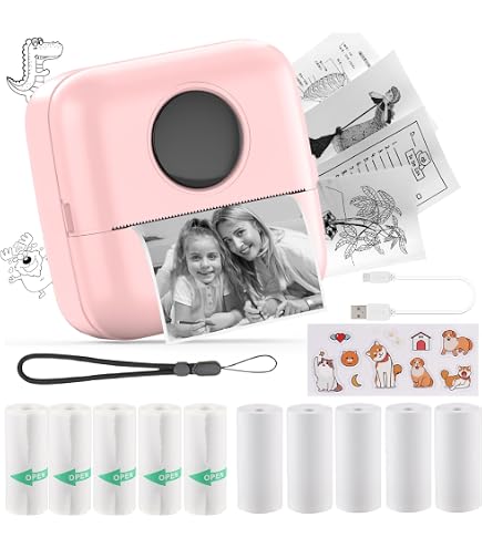 Stampa Foto Dal Cellulare Stampante Adesiva Portatile Felicidade - Bluetooth, Senza Inchiostro, Con 3 Rotoli Di Carta, Per Appunti E Creatività Mini Stampante Termica Bluetooth Rotoli Carta - 7