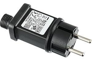 JAMHER 31V 6W Spina Trasformatore IP44 Alimentatore Luci Natale con Temporizzatore 8 Modelli per Luci di Natale Luci Lampeggianti Lucine Luci di Ghiaccioli Luci di Rete(1 Pezzi)