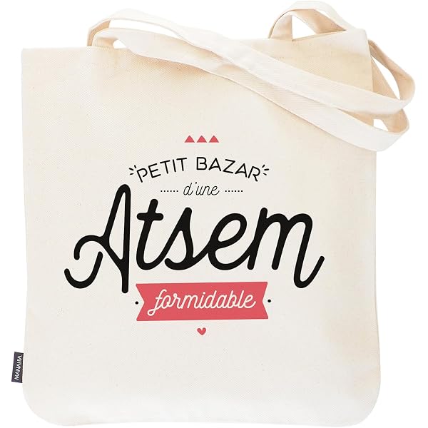 Sac Tote Bag "Petit Bazar D'une Éducatrice Adorée" - Cadeau Instituteur Maîtresse École