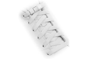 TEEZY No Tie Shoe Laces for Trainers | Premium Elastic Weave & Quick Lock Buckle | Flat Shoe Laces For Adults & Kids | Elastic Shoelaces Black White Laces No Tie | ORIGINAL