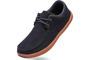 HIIGYL Wide Fit Shoes Men Slip On Loafers Casual Boat Shoes Minimalist Walking Fashion Trainers Non-Slip Shoes Comfortable