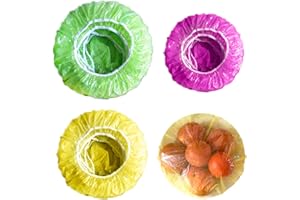 TIANNAIT Tapas para cuencos de plástico de 60 piezas, tapas de plástico blando grandes, medianas y pequeñas para frutas y verduras para evitar el polvo y mantenerlos frescos