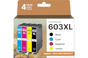 NewLift 603XL Druckerpatronen Kompatibel für Epson 603 Tintenpatronen für Expression Home XP-4155 XP-3100 XP-2100 XP-4150 XP-4105 XP-4100 XP-3155 XP-3150 XP-3105 XP-2155 Workforce(‎‎‎‎‎‎‎4er-Pack)