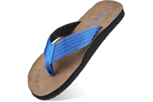 riemot Herren Flip Flops Sommer Zehentrenner Weich Badelatschen Strandschuhe mit Arch Support Sandalen Rutschfest Hausschuhe Pantoletten Gr.42-47
