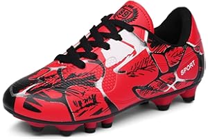 Sainilei Chaussures de Football Enfant FG/AG Professionnel Plein Air pour Garçon Football Boots TF Chaussures d'Entraînement de Football Adolescents Basses Antidérapant