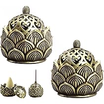 2 Pezzi Bruciatore di Incenso Ash Catcher, Foglie di Metallo