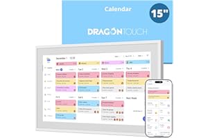 Dragon Touch Calendar, 15.6" Digital Calendar 2025 Family Wall Planner, 1080P Full HD Interactive Touchscreen, Smart Chore Chart and Home Organization, Gift for Busy Families Scheduling