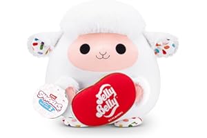 SNACKLES Snackle Serie 2 Snackle da 20 cm di ZURU, peluche batuffoloso, coccoloso e schiacciabile da 20 cm con accessorio snack, Lamb (Jelly Belly)