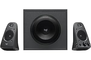 Logitech Z625 Système de Haut-Parleurs 2.1 Subwoofer, THX, 400W en Puissance, Basses Puissantes, Multidispositifs, Entrée Optique 3,5mm/RCA, Prise EU, PC/PS4/Xbox/TV/Smartphone/Tablette