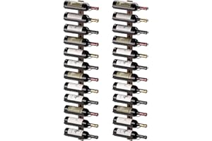 B4Life Wand-Weinregal für 24 Weinflaschen, Weinregal zur Wandmontage, Holz-Weinregale für die Wand, Weinhalter, wandmontierte Weinflaschenregale für Küche, Esszimmer, Bar