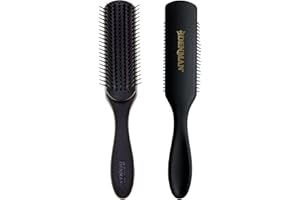 Jack Dean by Denman Curly Hair Brush D3 (All Black) 7 Row Styling Brush for Detangling, Separating, Shaping and Defining Curls - For Women and Men
