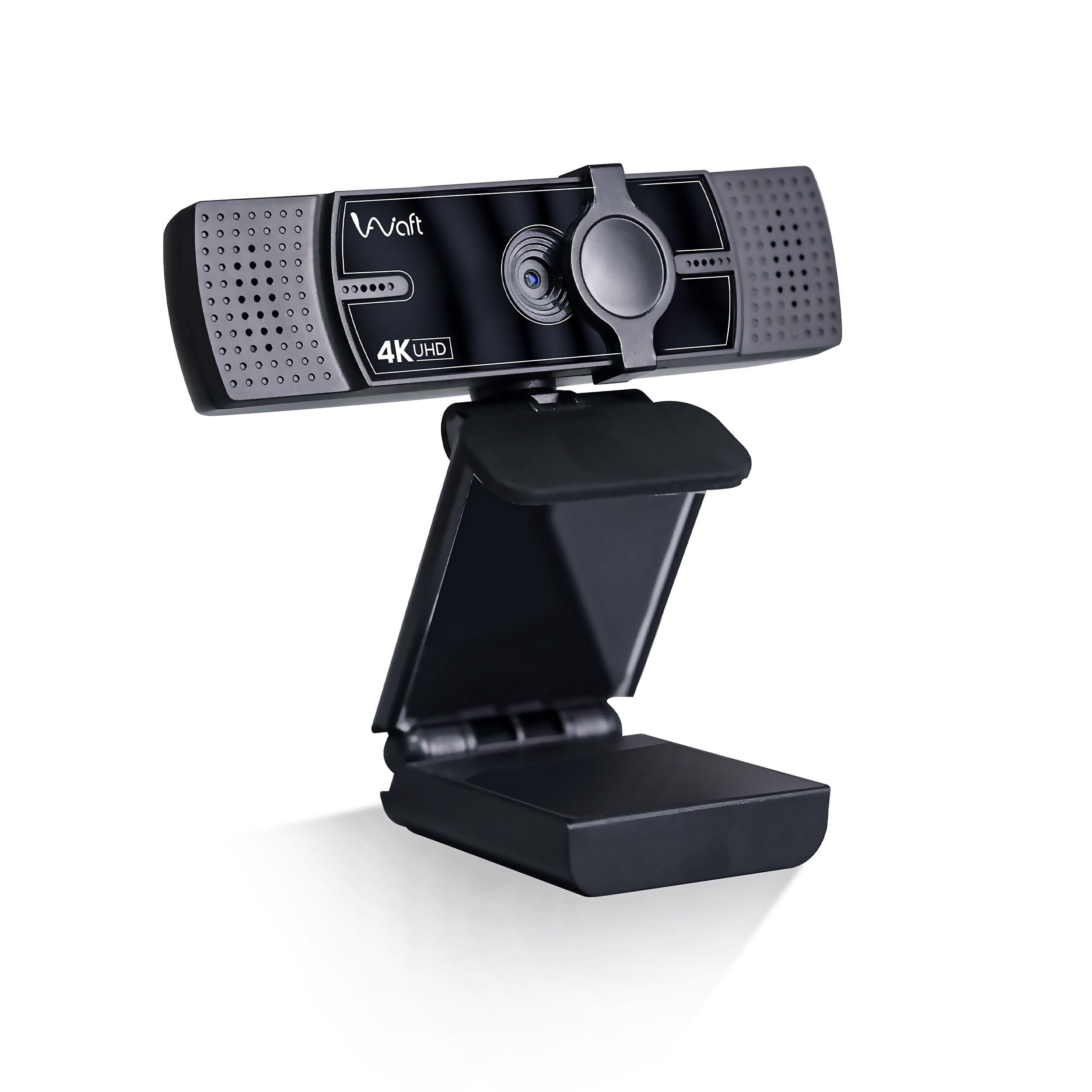 AIWaft 4K Webcam with AI Auto-Focus, EPTZ, Dual Microphones, 2D Noise Reduction, and Multi-Platform Compatibility for Streaming, Zoom, Google Meet, PC/Laptop/Tablet