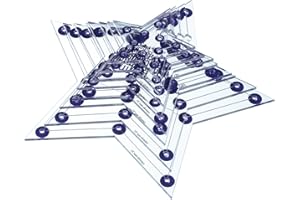 The Quilted Bear Juego de 8 plantillas de edredón acrílicas antideslizantes, productos de costura ideales, herramientas de edredón y herramientas de costura para acolchado a máquina (3/4 a 3 pulgadas)