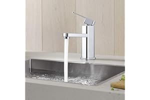 7SEVENJOKERS Wasserhahn Bad，Hochdruck-Edelstahlarmatur,Waschtischarmatur mit Warm- und Kaltwasserfunktion,mit geräuschlosem Keramikventilzylinder,Einhand-Badarmatur,einfache Installation,geeignet für Badezimmer.