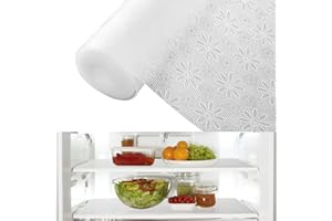 APOMOONS 30 x 300 cm Antybakteryjne maty lodówkowe, maty do lodówki wchłaniające wilgoć, antypoślizgowe, zmywalne, możliwość docinania, mata chłodnicza do kuchni, szuflady, szafy (kwiatki 30 * 300cm)