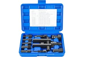 DASBET 10PCS Motorcycle Blind Inner Bearing Puller Tool Kit, 8-25mm Motorcycle Wheel Inner Bearing Removal Puller Tool Set Blind Hole Bearing Puller Remover Tool with Instructions
