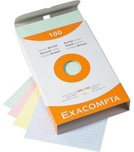 500 Fiches D'Apprentissage Idena DIN A7 Lignées – Papier 180 G/m² FSC-Mix Blanc