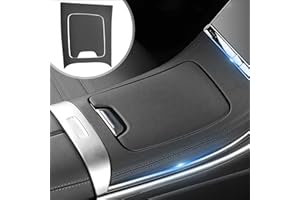 RATSTONE Embellecedor Consola Central Adhesivo Cuero,Sets De Tapicería Interior,Embellecedor Cuero Panel Central,Anti-Fricción,Anti-Huellas,Protege El Coche Original,Para Mercedes-Benz c-Klasse 2023,Negro