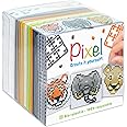 Pixel P29026 Wild Animals Craft Set, Plug-in System as Creative Hobby for Children from 6 Years, Cube Box with Motif Templates and Pixel Squares