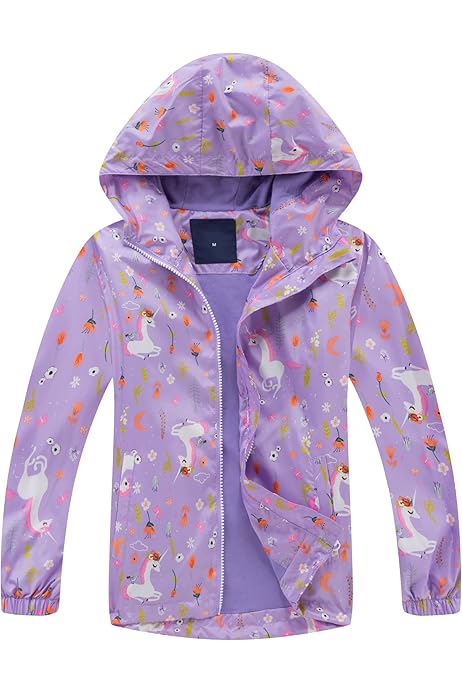 Giacca Impermeabile Bambina Con Cappuccio E Fodera In Pile - Capospalla Per Vento E Pioggia - Foto 6