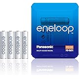 Panasonic eneloop, Ready-to-Use Ni-MH Akku, AAA Micro, 4er Pack, Storage Case, min. 750 mAh, 2100 Ladezyklen, starke Leistung