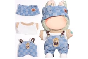 AICase para Ropa Labubu/para Trajes Labubu, Juego de Ropa para muñeca Lububu de 17 cm, Juego de 3 Piezas de Ropa de Sombrero para LA BUBU, Accesorios de Ropa para muñecas adorables y Elegantes (sin