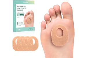 Welnove 42 cuscinetti autoadesivi per calli, allevia il dolore di calli, calli, bolle, sfregamento del tallone, cuscino autoadesivo – bianco