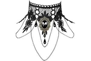 GRACEART Collier ras du cou gothique en dentelle pour femme