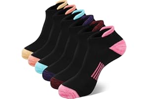 YSense Snug Calzini Corti Donna 6 Paia, Donne a Piedi Calzini Di Cotone Antiscivolo Traspirante Ammortizzati, Escursionismo All'aperto Anti Blister Calzini Di Sostegno Sportivo per Le Donne EU 35-40