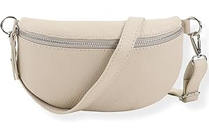 Blade Damska saszetka nerka z prawdziwej skóry, stylowa torebka na pasek damska z 2 wzorami i skórzanymi, odpinanymi i regulowanymi szerokimi paskami, damska torba crossbody, wysokiej jakości torba na