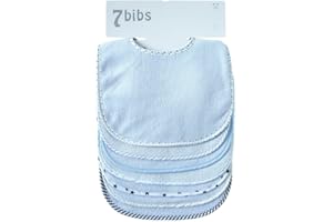 LITTLE LUCKY BABY Baby's Double Layer of Cotton Soft Absorbent Drooling Bibs (7 Pieces)