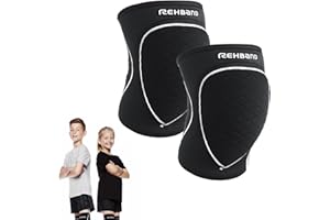 ‎REHBAND Rehband Knieschoner Kinder (S, M, L) - 1 Paar Knieschoner für Volleyball und Handball - Bequem und Hoher Schutz