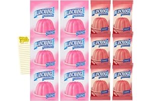 Dessert Bundle with Pearce Duff's Blancmange Strawberry and Raspberry with Intrinsic Treats Shopping List Card (6 of Each Flavour - Total of 12 Sachets)