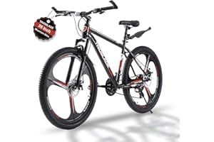 TRIOBLADE 24''26''27.5'' Mountain Bike 3 Spoke Wheels Mountain Bicycle 21 Speeds Disc Brake Bike Lightweight Frame Bicycle for Adult Men Women Sport Cycling Bike