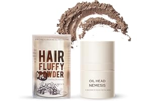 IMMETEE Hair Volume Powder, Hairline Powder Instantly Conceals Hair Loss, Root Touch Up Hair Powder Men and Women, Hair Texture Powder Styling Powder, Hair Flussy Powder10g (0.35 oz) (Light Brown)
