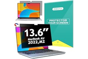 ZOEGAA Pantalla de privacidad para MacBook Air M2, pantalla de privacidad magnética extraíble para MacBook Air de 13.6 pulgadas y pantalla de privacidad antiluz azul MacBook Air de 13.6 pulgadas con