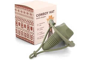 Penitue Tappo per Bottiglia di Vino a Forma di Cappello da Cowboy, Divertente Tappo in Silicone Vino Topper Decorativo Tappo Sughero Champagne Regali per Mantenere Freschi i Vini (Verde)