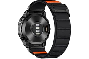 Bandletic Kompatibel mit Garmin 7X/6X/5X Uhr Nylonarmbänder - 26mm Quick Fit Soft Sport G-Hook Armband für Fenix 8 51mm/7X 6X Pro/5X Plus/3/3 HR/Instinct 2X Solar 3 50 mm/Enduro/Quatix/Tactix