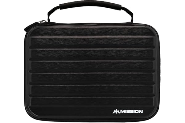 Mission ABS Boîte métallique pour 4 jeux de fléchettes Taille XL Peut contenir 4 jeux entièrement assemblés