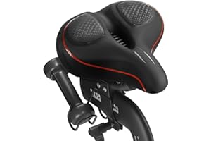 COOLWUFAN Oversized Bike Seat for Peloton Bike & Bike+, Comfort Seat Cushion Compatible with Peloton, Road or Exercise Bikes, Bicycle Wide Saddle Replacement for Men & Women, Accessories for Peloton