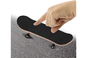 Raguso 1 PC érable en Alliage de Bois Touche Doigt Planches à roulettes PU boîte de Protection antidérapante réduire la Pression Enfants Cadeaux noël nouveauté Jouets(Noir)