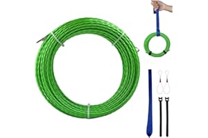 LUMITERRA Sonda Passacavi 30m, Diametro 4mm, Sonda Elettricista Professionale, Sonda Tiracavi con 2 Molla di Guida, Estrattore Cavi Elettricista, Sonde Tiracavi per Inserimento ed Estrazione Cavi