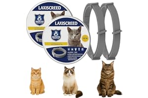 LAXISCREED Cat Collar 2 Pack for Wellbeing, Natural Essential Oils,16 Month Gentle Protection, Safe Waterproof Adjustable, Suits Cats from 7 Weeks Onward